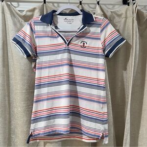 Peter Millar Striped Polo Women’s Small • Performance Golf Shirt UPF 50+‎